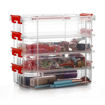 4-Layer Transparent Multipurpose Plastic Storage Box - Totnox 