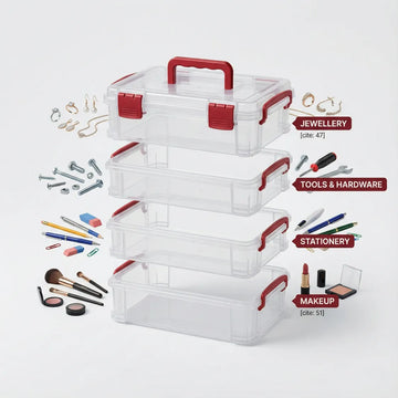 4-Layer Transparent Multipurpose Plastic Storage Box - Totnox 