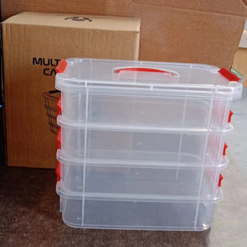 4-Layer Transparent Multipurpose Plastic Storage Box - Totnox 