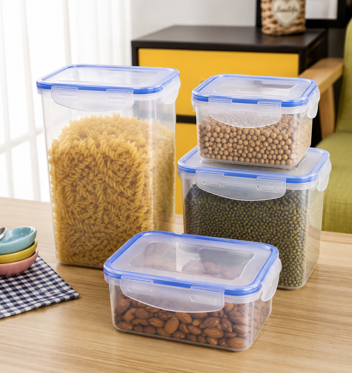 Airtight Kitchen Storage Container – 3 Pc Food Grade Set | Velvet Wheels - Totnox 