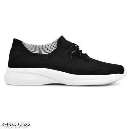 Mens Black Latest Stylish Lightweight Outdoor Sports Shoes, Running Shoes, Shoes For Men, Jogging Shoes, Casual Shoes, Walking, Sneakers, Suse Boy, Joota, Jata, Jute, Shuse, Shoose, Juta, Shoe Man  and Male  - TrendKart 