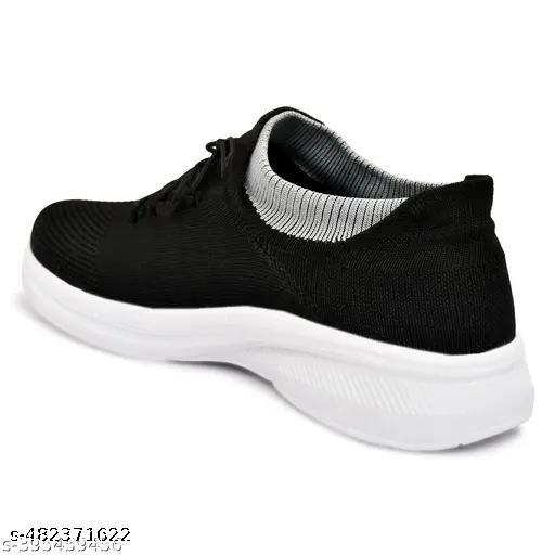 Mens Black Latest Stylish Lightweight Outdoor Sports Shoes, Running Shoes, Shoes For Men, Jogging Shoes, Casual Shoes, Walking, Sneakers, Suse Boy, Joota, Jata, Jute, Shuse, Shoose, Juta, Shoe Man  and Male  - TrendKart 