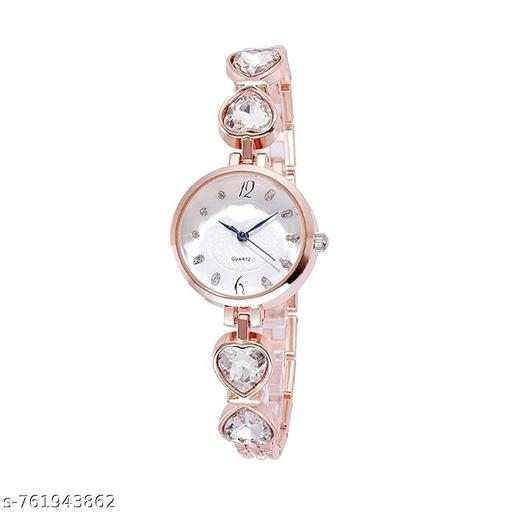 Luxury Women Bracelet Watch Set | Stylish Diamond Look Analog Wrist Watch for Girls & Ladies | Party Wear Elegant Designer Watches Combo - TrendKart 