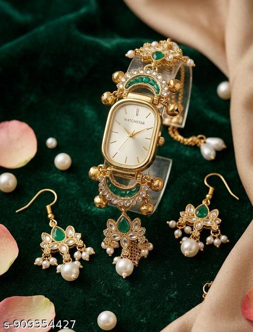 Kashmira Luxury watch & Earrings Gift set for women to  - TrendKart 