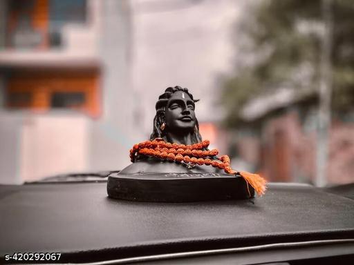 Adiyogi Shiva Premium Quality Statue for Car Dash Board, Pooja & Gift, Mahadev Murti, Idol, Lord Adiyogi Shankara for Home & Office Decor | 10 cm - TrendKart 