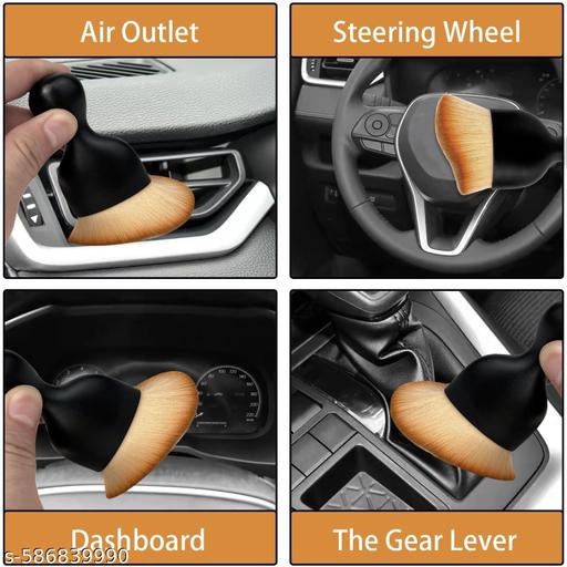 4 PCS Microfiber Car Duster Kit - Interior & Exterior Car Cleaning Detailing Tool Scratch & Lint Free, Pollen Removing Extendable Long Handle Duster for Car & Bikes Car Accessories  - Trendollacart