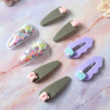Girls Hair Accessories Kit – Colourful Styling & Play Set - UniFinds 