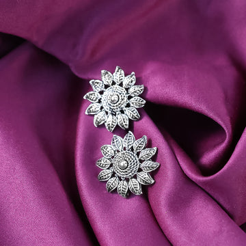 Oxidized Jhumka Earrings Combo – Set of 3 Elegant Indian Studs - UniFinds 