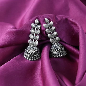 Oxidized Jhumka Earrings Combo – Set of 3 Elegant Indian Studs - UniFinds 
