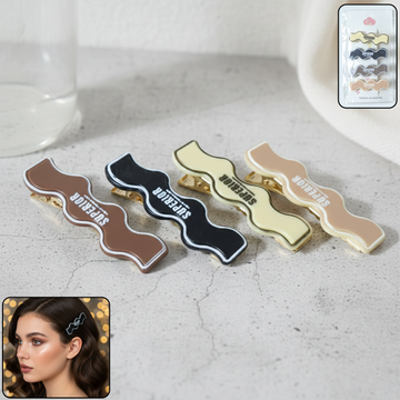 Premium Fashion Hair Clips – Superior Curved Snap Hold Set - UniFinds 