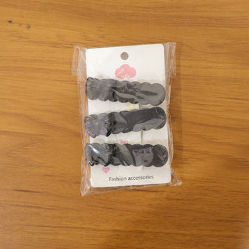 Black Bow Hair Clips – Elegant Lightweight Snap Clip Set - UniFinds 
