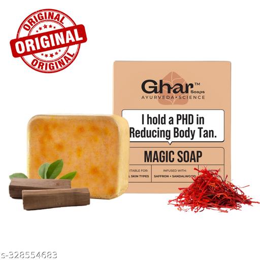 Magic Soap | With Saffron And Sandalwood | Tan-Reducing Soap For All Skin Types (100 gm)