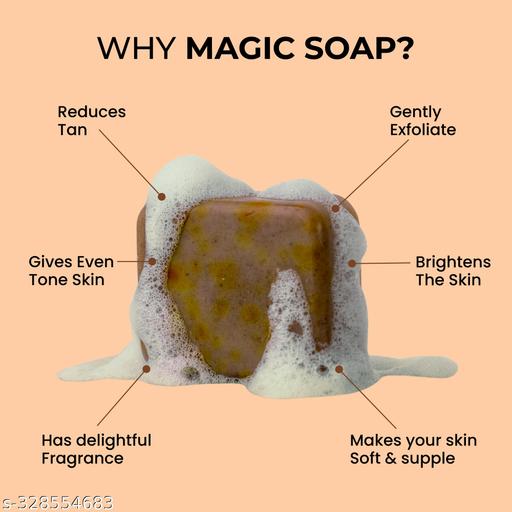 Magic Soap | With Saffron And Sandalwood | Tan-Reducing Soap For All Skin Types (100 gm) - Velorabeauty