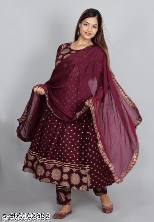 STYLISH POYAL PRINT KURTA,PANT AND DUPATTA - Velorabeauty