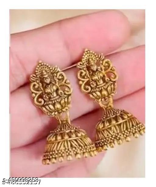 Gold Plated Fancy Jhumka Earrings for Women – Set of 6 Traditional Oxidised Gold Jhumka Earrings Combo for Women Daily Wear Ethnic Jhumka Earrings Set for Women (Pack of 6) - Velorabeauty