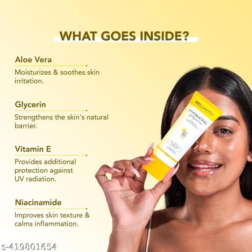 Sunscreen SPF 50 PA++++ Sun Block Water Sunscreen for Men and Women with Aloe Vera, Glycerin and Vitamin E 50 ml - Velorabeauty