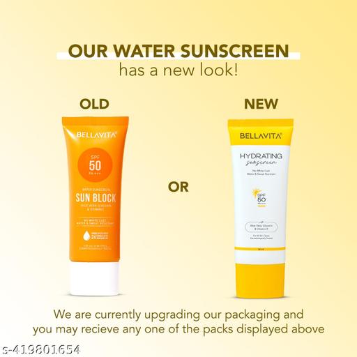 Sunscreen SPF 50 PA++++ Sun Block Water Sunscreen for Men and Women with Aloe Vera, Glycerin and Vitamin E 50 ml - Velorabeauty