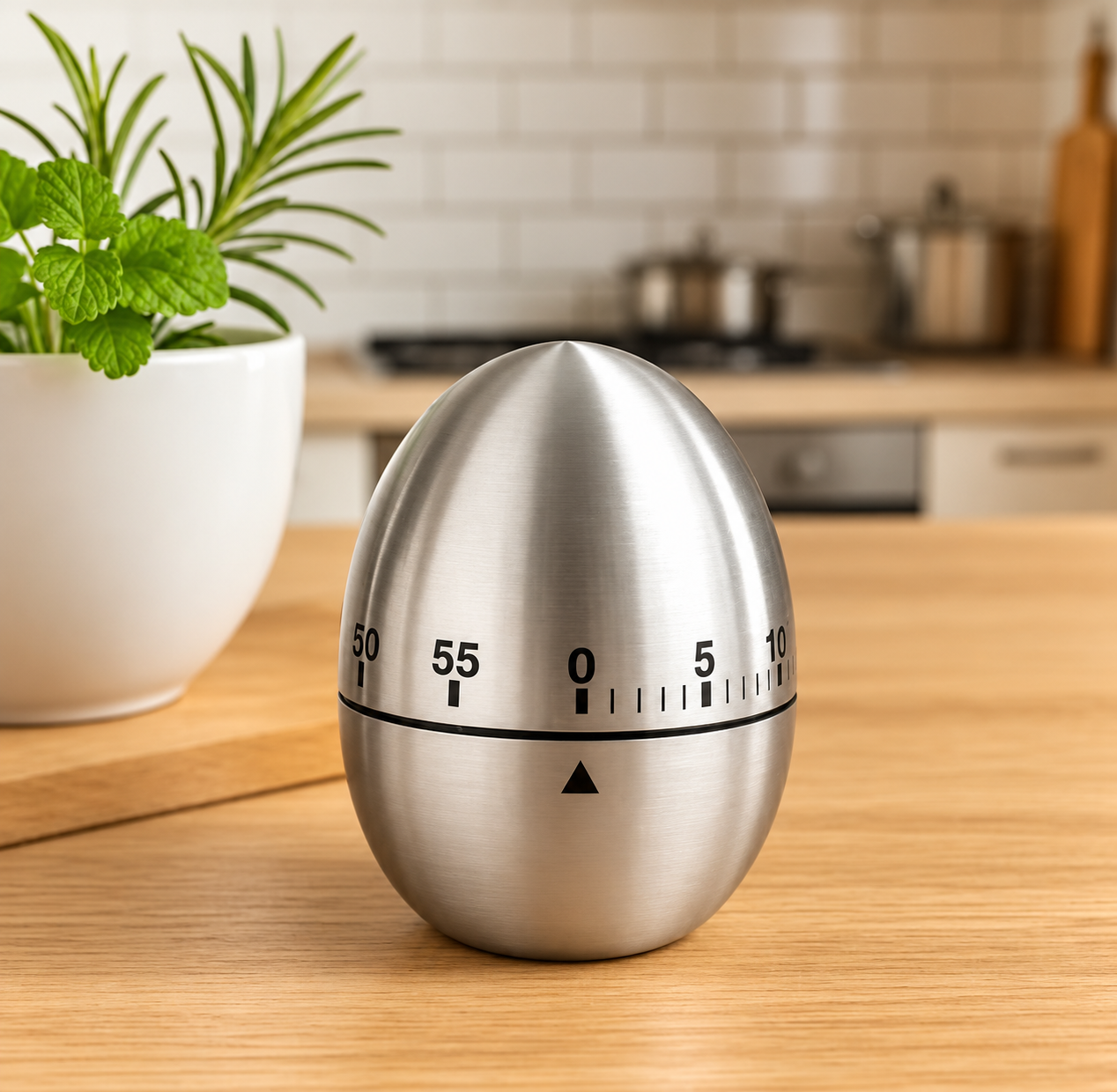 Velora Steel Egg Timer With Alarm - Velora