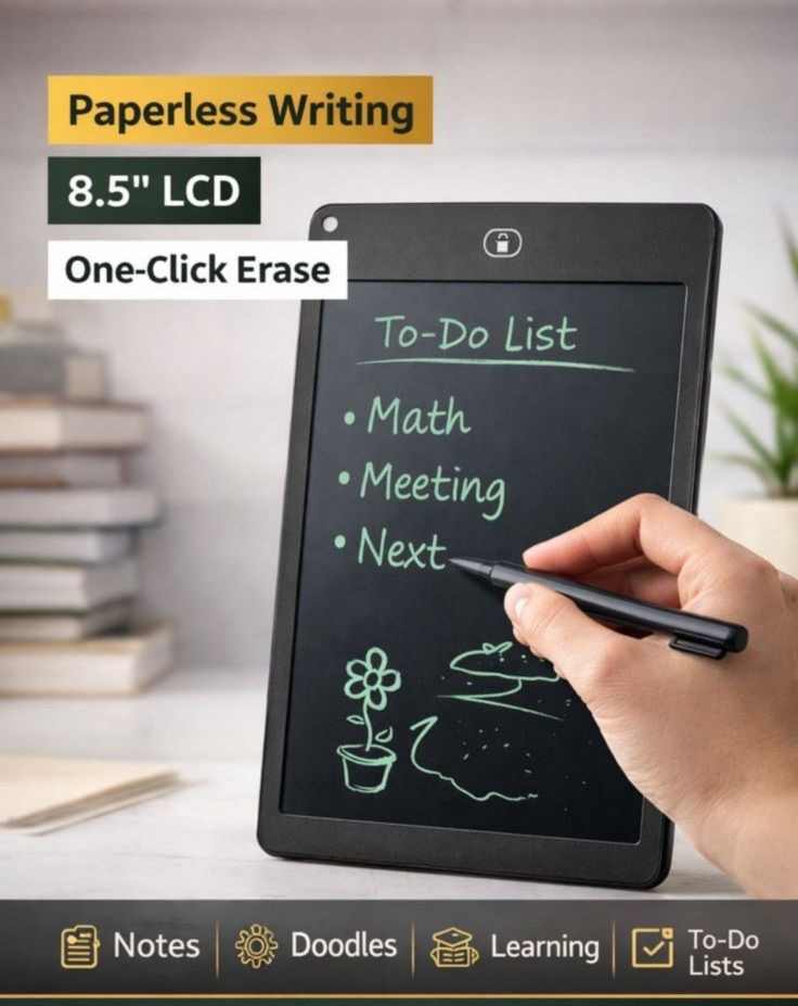 Velora 8.5-inch LCD E-Writer – Digital Drawing & Writing Tablet - Velora