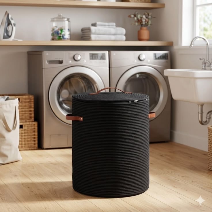 Velora Foldable Laundry Basket with Zipper Lid