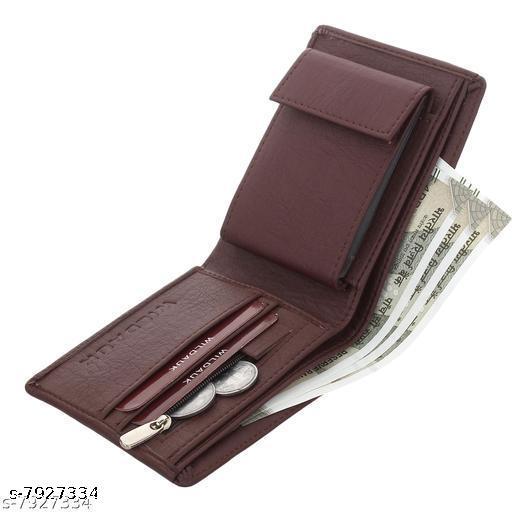 Men Casual, Travel, Formal Brown Artificial Leather Wallet - Regular Size (10 Card Slots) - WYNAMIX store