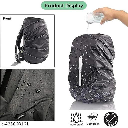 Bag Cover Waterproof 30L to 35L Rain Cover for Backpack Schoolbag, Laptop Bag, Dust Proof, Rubberized Material, Black (BPBLACK-30LTO40L) - WYNAMIX store