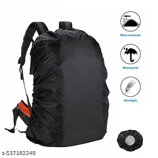 Rain Cover for Backpack Waterproof & Dustproof Upto 45L Bag Rain Cover with Elastic Fixing Buckle & Small Storage Pouch, Laptop Bag Cover for Trekking Travel College Office, Black - WYNAMIX store