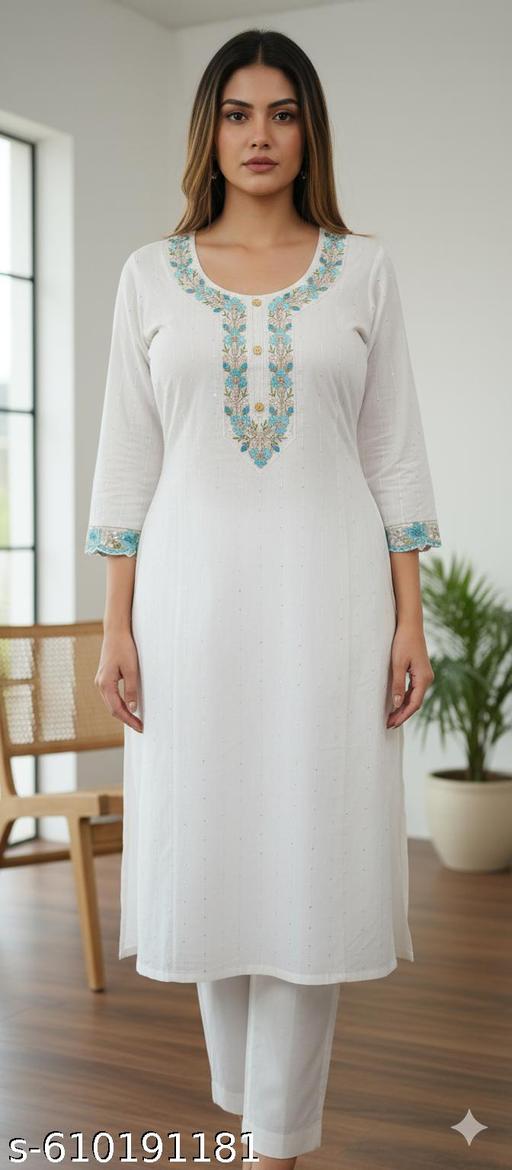 Cotton Embroidery Kurti for Women - WYNAMIX store