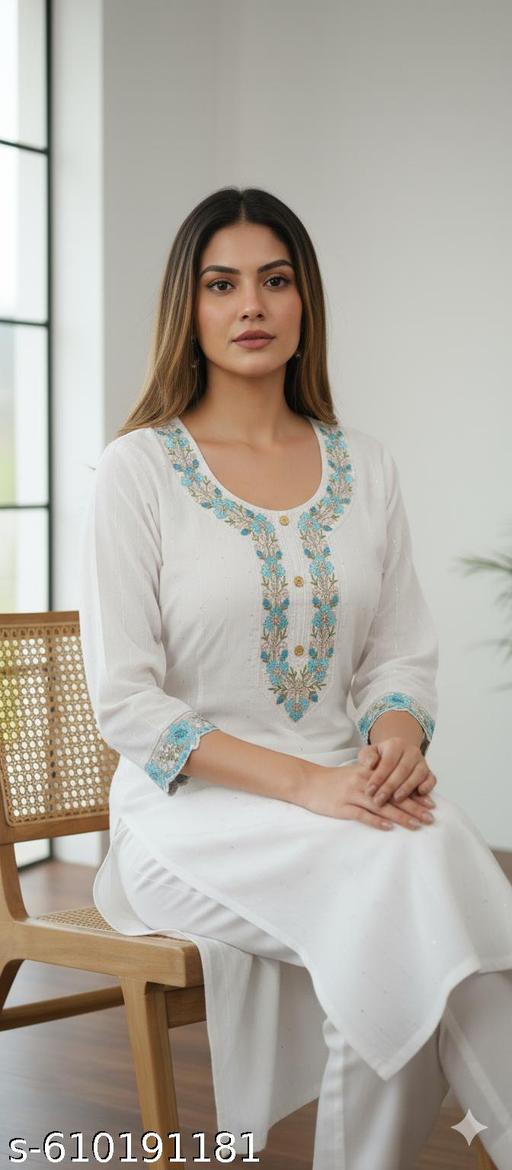 Cotton Embroidery Kurti for Women - WYNAMIX store