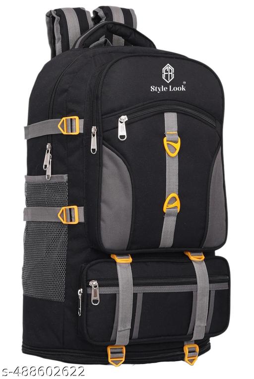Travel & Hiking Rucksack with Dual Large Compartments, Triple Front Quick‑Access Pockets, Side Mesh Water Bottle Holders, Hip Adjustable Belt, and Padded Back for All‑Day Comfort - WYNAMIX store