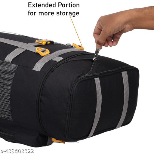 Travel & Hiking Rucksack with Dual Large Compartments, Triple Front Quick‑Access Pockets, Side Mesh Water Bottle Holders, Hip Adjustable Belt, and Padded Back for All‑Day Comfort - WYNAMIX store