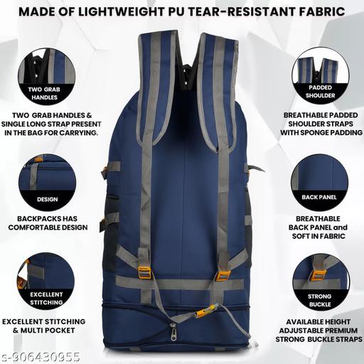 Travel for Outdoor Sport HikiIng bag Waterproof Backpack (Black, 75 L) - WYNAMIX store
