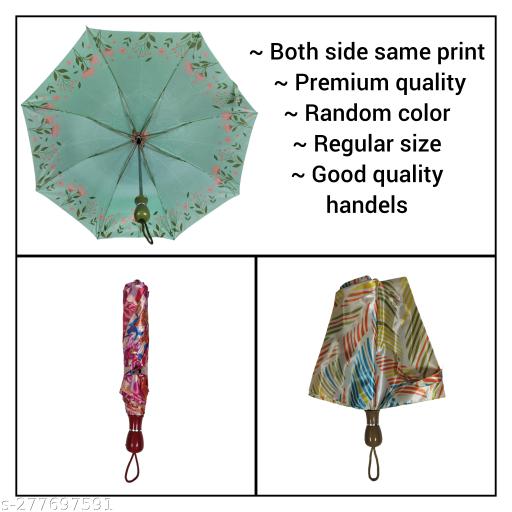 Beautiful RANDOM design printed Umbrella  set combo for regular use . Pack of 2 - WYNAMIX store