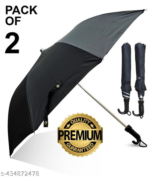 Black 2 Fold Silver Coating Umbrella FOR UNISEX. Easy to Carry - WYNAMIX store