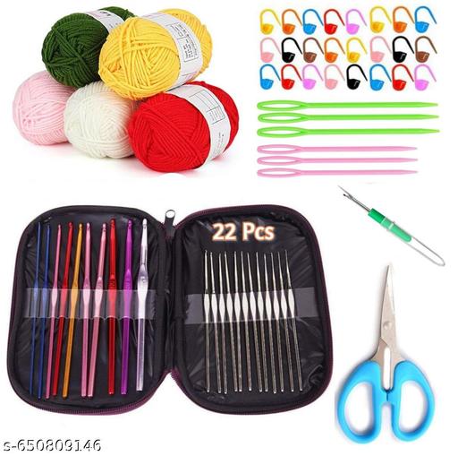Crochet Kits for Beginners with Crochet Thread , Learn to Crochet Set Supplies DIY Tools, Crocheting Kit for Adults Kids - WYNAMIX store