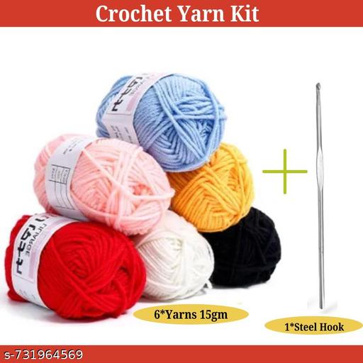 Crochet Kits for Beginners with Crochet Thread , Learn to Crochet Set Supplies DIY Tools, Crocheting Kit for Adults Kids - WYNAMIX store