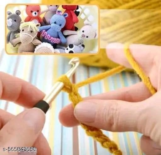 10 pcs Combo Mix Colors Wool Ball. Hand Knitting Art Craft Soft Fingering Crochet Hook Yarn, Needle Knitting Thread Dyed woolen thread wool woon thead ullan thread ullan nool crochet kit crochet - WYNAMIX store