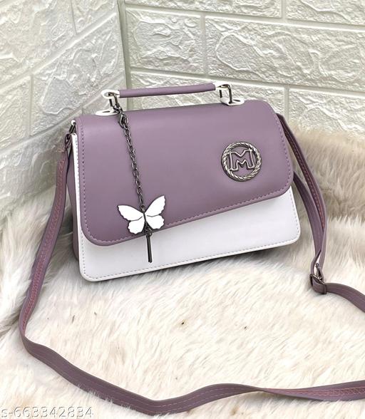 Elegant Butterfly Charm Women Sling Bag | Stylish Two-Tone Crossbody Handbag for Daily & Party Use - WYNAMIX store