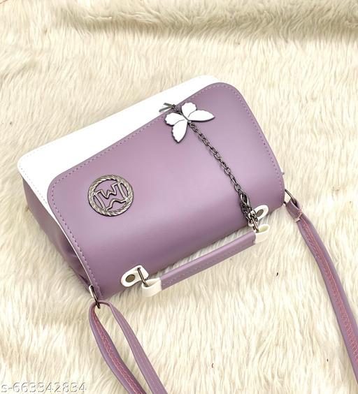 Elegant Butterfly Charm Women Sling Bag | Stylish Two-Tone Crossbody Handbag for Daily & Party Use - WYNAMIX store