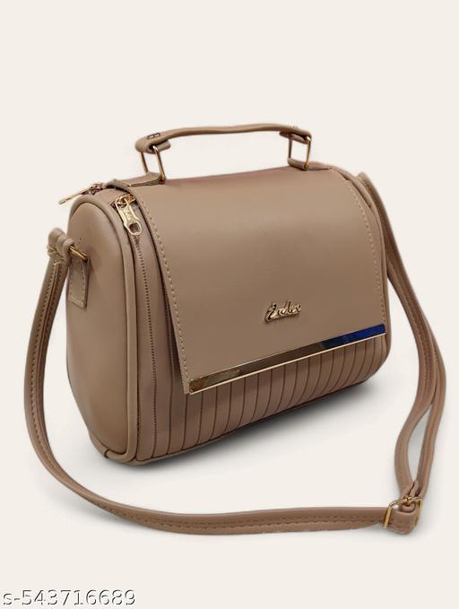 Fancy fashionable women Cream PU sling bags/Premium PU leather sling bags for women/Designer Crossbody Sling/Full handwork bag/party wear and wedding bag for women - WYNAMIX store