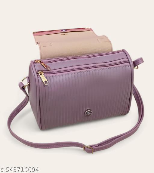Attractive trendy women Purple PU sling bags/Premium PU leather sling bags for women/Designer Crossbody Sling/Full handwork Bag/Party wear and wedding bag for women - WYNAMIX store