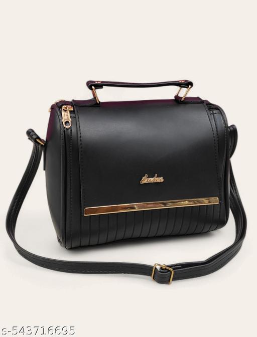 Gorgeous stylish women black PU sling bags/Premium PU leather sling bags for women/Designer Crossbody Sling/Full handwork bag/party wear and wedding bag for women - WYNAMIX store