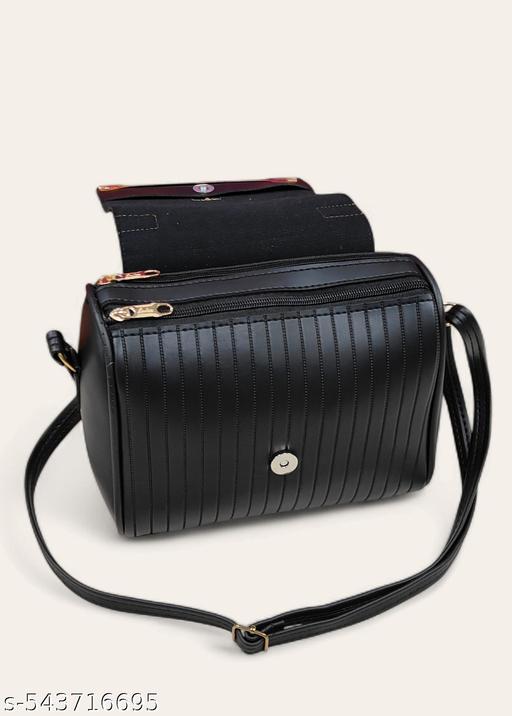 Gorgeous stylish women black PU sling bags/Premium PU leather sling bags for women/Designer Crossbody Sling/Full handwork bag/party wear and wedding bag for women - WYNAMIX store