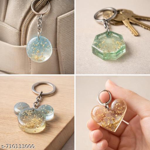 4 in 1 Heart Silicone Resin Mold | Mickey Style 4 Cavity Keychain Pendant Mold | 11cm DIY Craft Mold Reusable - WYNAMIX store