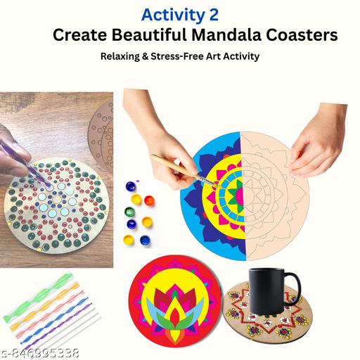 Exploralearn Mandala UV Resin DIY Art Kit for 12+ girls | Make Earrings & Coasters | Includes UV Lamp, Resin, Moulds, Colours & Tools | Gift Set for Girls & Teens - WYNAMIX store