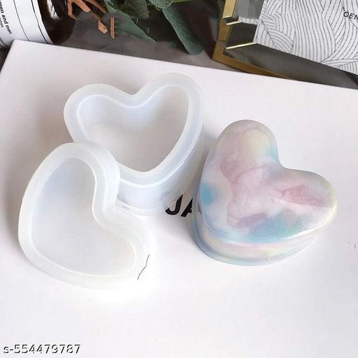  Heart Shape Gift Box Resin Molds Silicone Jewelry Storage Love Trinket Container Epoxy Molds DIY Crafts Casting Molds with Lid - WYNAMIX store