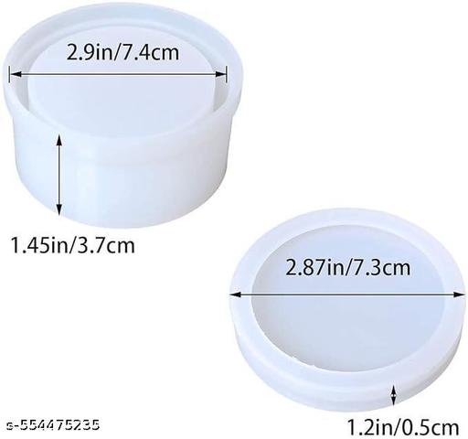 Land Round Shape Gift Storage Box Mold, Multipurpose Silicone Mold, Coaster Mold DIY Mold Epoxy Resin Mould Frame Mold Jewelry Pendant Mould Craft Mould - 1 PC - WYNAMIX store