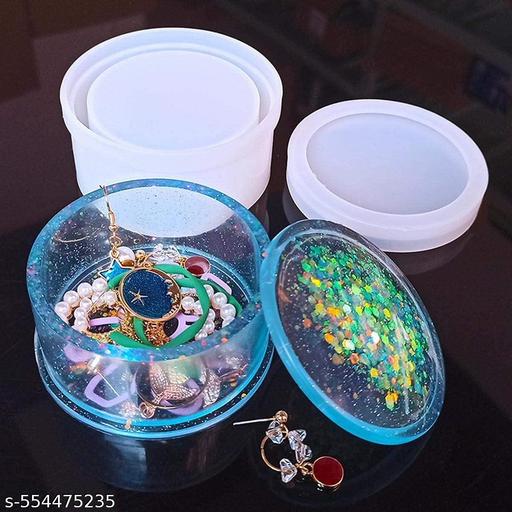 Land Round Shape Gift Storage Box Mold, Multipurpose Silicone Mold, Coaster Mold DIY Mold Epoxy Resin Mould Frame Mold Jewelry Pendant Mould Craft Mould - 1 PC - WYNAMIX store