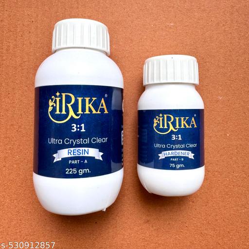 IRIKA® 300g Art Epoxy Resin Kit (225g Resin + 75g Hardener) | 3:1 Mixing Ratio | Super Gloss, Crystal Clear, Non-Yellowing | Ideal for Art & Craft, Jewelry Making, Coating - WYNAMIX store