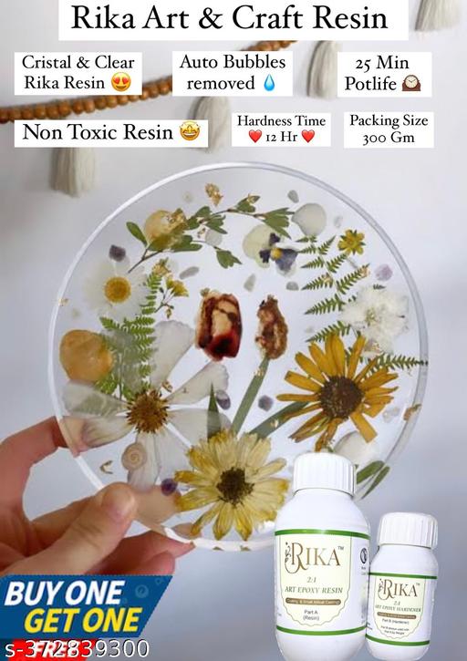 Buy one Get one Free Clear  Art Resin Kit ( set Of 300 Gm 2:1 Ratio ) ( Total Quantity of 600 Gm ) - WYNAMIX store